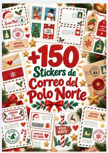 Portada de Stickers del Correo del Polo Norte