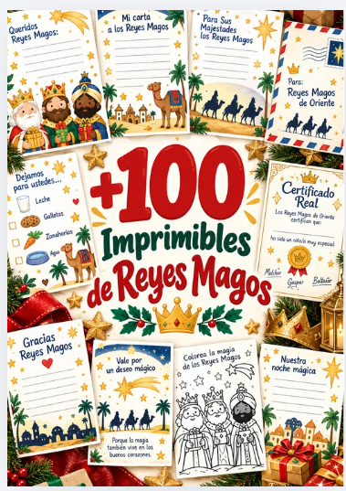 Portada de Imprimibles de Reyes Magos